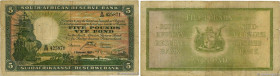 Country : SOUTH AFRICA 
Face Value : 5 Pounds 
Date : 07 septembre 1942 
Period/Province/Bank : South African Reserve Bank 
Catalogue reference : P.86...