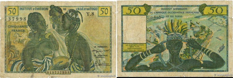 Country : FRENCH WEST AFRICA (1895-1958) 
Face Value : 50 Francs 
Date : (1956) ...