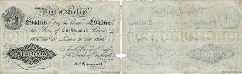 Country : ENGLAND 
Face Value : 100 Pounds 
Date : 20 février 1936 
Period/Provi...