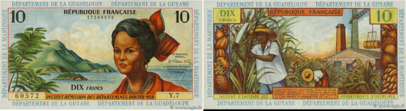 Country : FRENCH ANTILLES 
Face Value : 10 Francs 
Date : (1964) 
Period/Provinc...