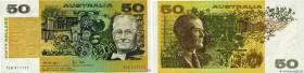 Country : AUSTRALIA 
Face Value : 50 Dollars 
Date : (1985) 
Period/Province/Bank : Australia, Reserve Bank 
Catalogue reference : P.47c 
Alphabet - s...
