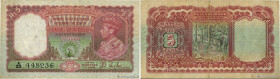 Country : BURMA (SEE MYANMAR) 
Face Value : 5 Rupees 
Date : (1938) 
Period/Province/Bank : Reserve Bank of India 
Catalogue reference : P.4 
Alphabet...
