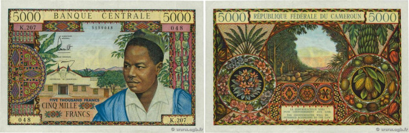 Country : CAMEROON 
Face Value : 5000 Francs 
Date : (1962) 
Period/Province/Ban...