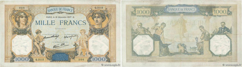 Country : FRANCE 
Face Value : 1000 Francs CÉRÈS ET MERCURE type modifié 
Date :...