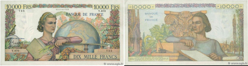 Country : FRANCE 
Face Value : 10000 Francs GÉNIE FRANÇAIS 
Date : 24 août 1950 ...