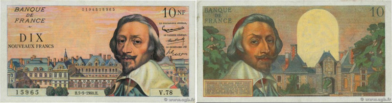 Country : FRANCE 
Face Value : 10 Nouveaux Francs RICHELIEU 
Date : 05 mai 1960 ...