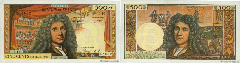 Country : FRANCE 
Face Value : 500 Nouveaux Francs MOLIÈRE 
Date : 02 janvier 19...