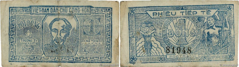 Country : VIETNAM 
Face Value : 1 Dong 
Date : (1950) 
Period/Province/Bank : Ém...