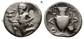 Thrace. Thasos circa 411-350 BC. Trihemiobol AR