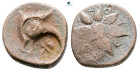 Pontos. Uncertain mint. Time of Mithradates VI Eupator 120-63 BC. Bronze Æ