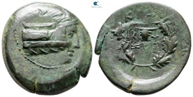 Mysia. Kyzikos circa 300-200 BC. Overstruck on an earlier issue from Kyzikos (SNG Paris 436). Bronze Æ