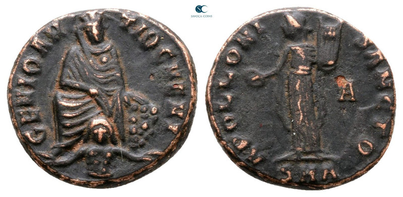 Time of Maximinus II AD 310-313. Antioch
Follis Æ

14 mm, 2,32 g



Nearl...