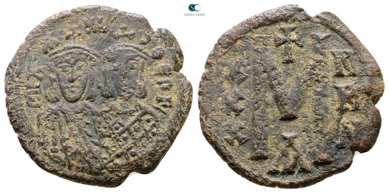 Michael II with Theophilus AD 820-829. Constantinople
Follis or 40 Nummi Æ

2...