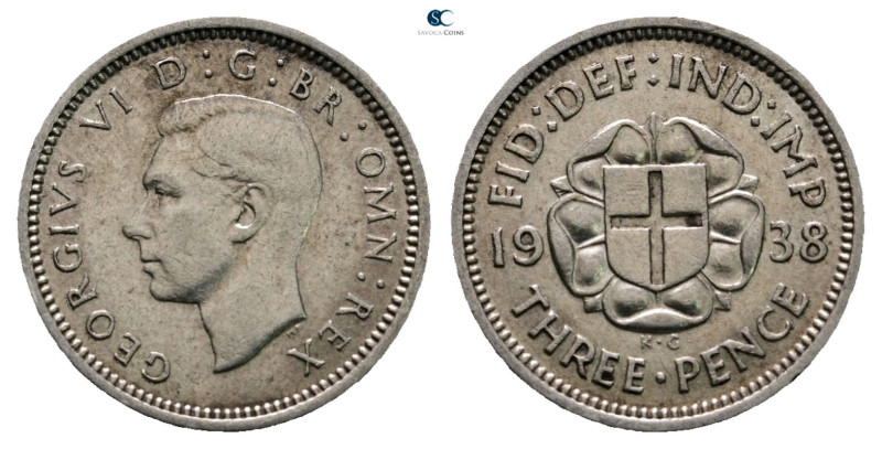 Great Britain. George VI AD 1936-1952. 
3 Pence

16 mm, 1,33 g



Very Fi...