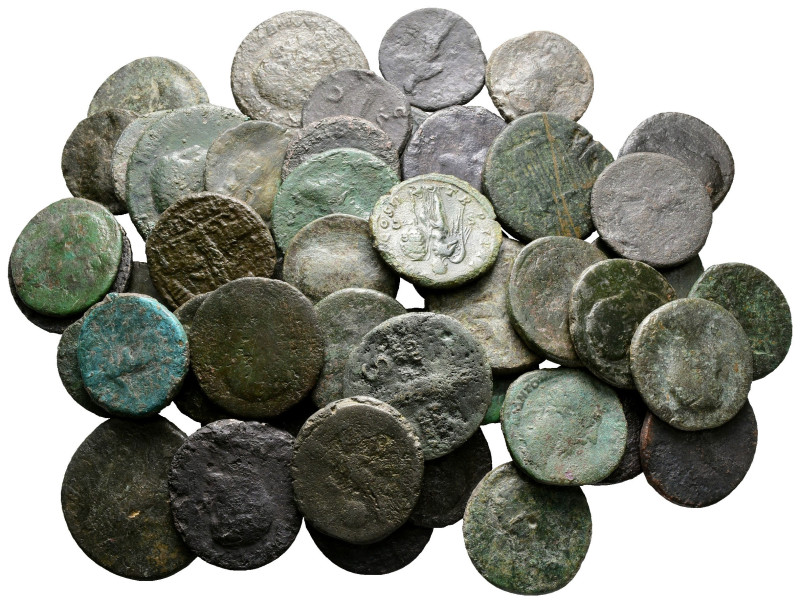 Lot of ca. 50 roman bronze coins / SOLD AS SEEN, NO RETURN!

Fine