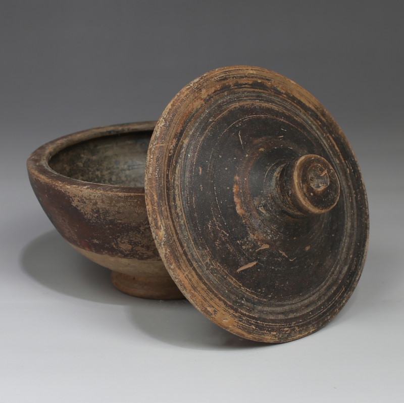 ITEM: Pyxis with lid
 MATERIAL: Pottery
 CULTURE: Greek
 PERIOD: 4th - 2nd Ce...