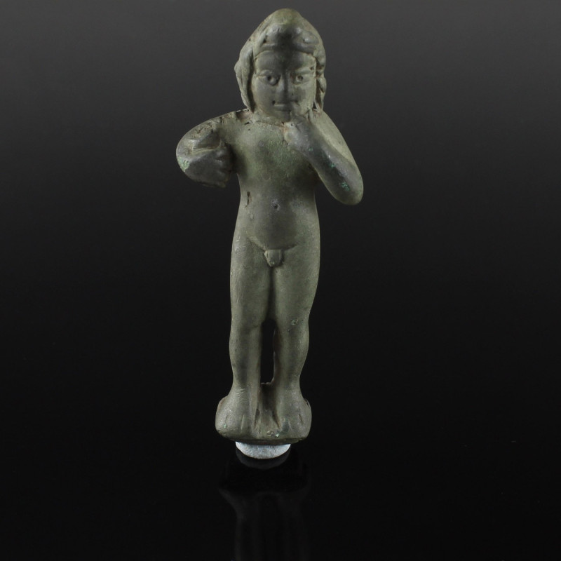 ITEM: Statuette of Eros-Harpocrates
 MATERIAL: Bronze
 CULTURE: Romano-Egyptia...