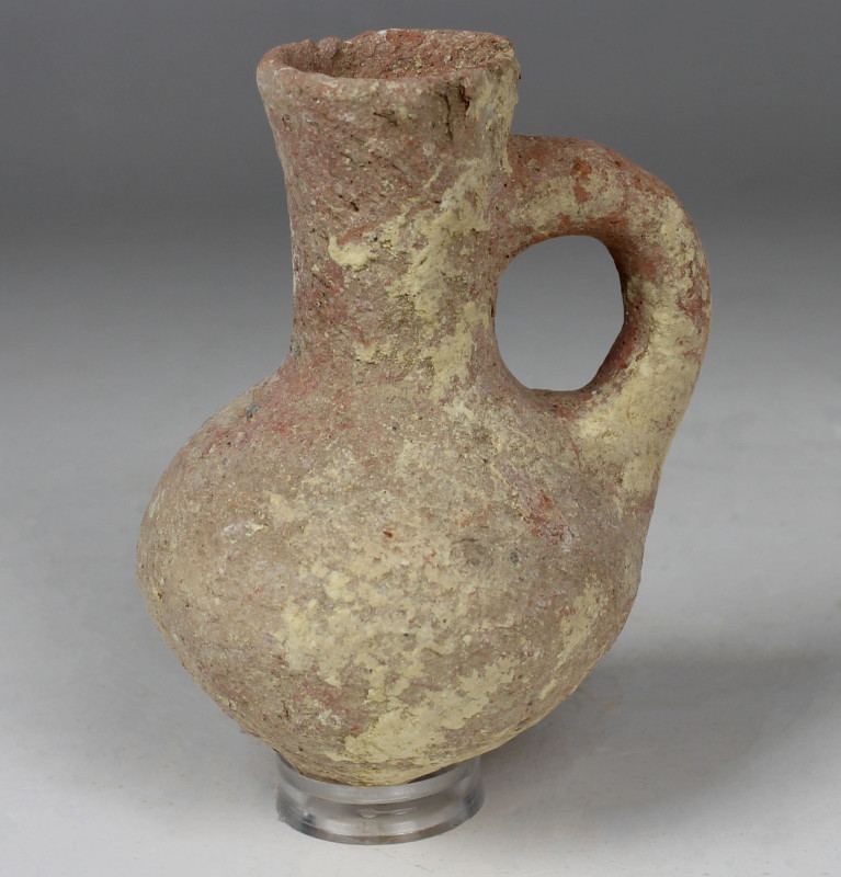 ITEM: Oil juglet
 MATERIAL: Pottery
 CULTURE: Iron Age
 PERIOD: 700 – 586 B.C...