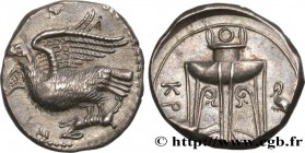 BRUTTIUM - CROTON
Type : Nomos ou statère 
Date : c. 350-300 AC. 
Mint name / Town : Crotone, Bruttium 
Metal : silver 
Diameter : 22 mm
Orienta...