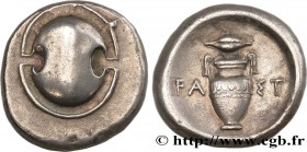 BEOTIA - THEBES
Type : Statère 
Date : c. 390-382 AC. 
Mint name / Town : Thèbes, Béotie 
Metal : silver 
Diameter : 23 mm
Orientation dies : 9 ...