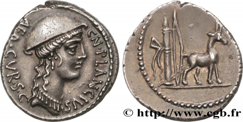PLANCIA
Type : Denier 
Date : 55 AC. 
Mint name / Town : Rome 
Metal : silve...