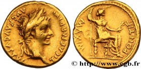 TIBERIUS
Type : Aureus 
Date : c. 22-27 
Mint name / Town : Lyon 
Metal : gold 
Millesimal fineness : 1000 ‰
Diameter : 19 mm
Orientation dies ...