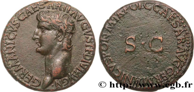 GERMANICUS
Type : As 
Date : 37-38 
Mint name / Town : Rome 
Metal : copper ...