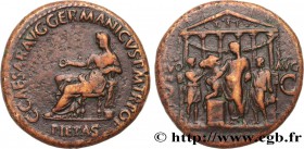 CALIGULA
Type : Sesterce 
Date : 37-38 
Mint name / Town : Rome 
Metal : copper 
Diameter : 35 mm
Orientation dies : 6 h.
Weight : 28,04 g.
Ra...