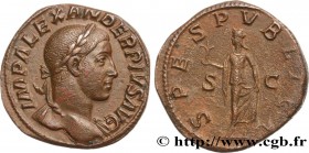 SEVERUS ALEXANDER
Type : Sesterce 
Date : 232 
Mint name / Town : Rome 
Metal : copper 
Diameter : 31 mm
Orientation dies : 12 h.
Weight : 18,9...