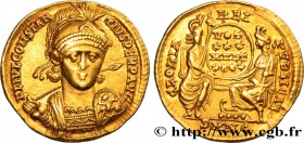 CONSTANTIUS II
Type : Solidus 
Date : 353-354 
Mint name / Town : Nicomédie 
Metal : gold 
Millesimal fineness : 1000 ‰
Diameter : 21 mm
Orient...