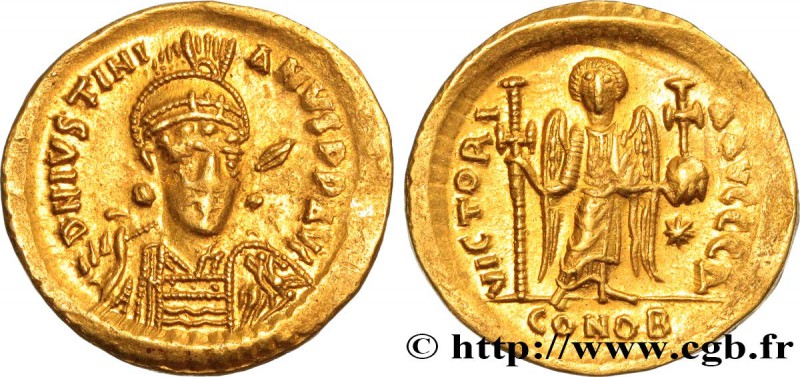 JUSTINIAN I
Type : Solidus 
Date : 527-538 
Mint name / Town : Constantinople...