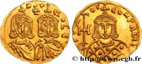 CONSTANTINE V and LEO IV
Type : Solidus 
Date : 751-757 
Mint name / Town : Syracuse 
Metal : gold 
Millesimal fineness : 1,000 ‰
Diameter : 21 ...