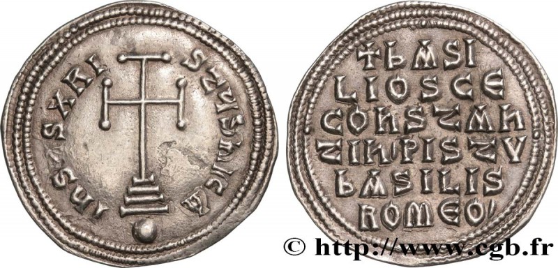 BASIL I and CONSTANTINE
Type : Miliaresion 
Date : 868-879 
Mint name / Town ...