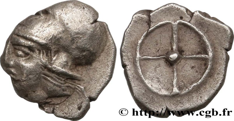 MASSALIA - MARSEILLE
Type : Obole à la tête casquée 
Date : c. 425-410 AC 
Mi...