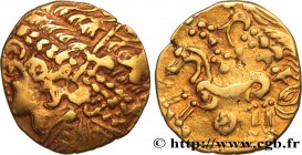 AMBIANI (Area of Amiens)
Type : Statère “à la tête d'indien” 
Date : IIe siècle avant J.-C. 
Mint name / Town : Amiens (80) 
Metal : gold 
Diamet...