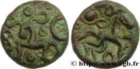 AMBIANI (Area of Amiens)
Type : Bronze au cheval et au sanglier 
Date : c. 60-40 AC. 
Mint name / Town : Amiens (80) 
Metal : bronze 
Diameter : ...