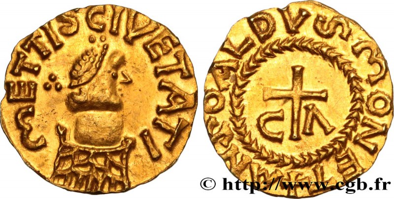 PAGUS MOSELLENSIS - METTIS - METZ (Moselle)
Type : Triens, ANSOALDVS monétaire ...