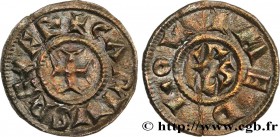 CHARLEMAGNE
Type : Denier 
Date : 781-800 
Date : n.d. 
Mint name / Town : Milan 
Metal : silver 
Diameter : 20,5 mm
Orientation dies : 7 h.
W...