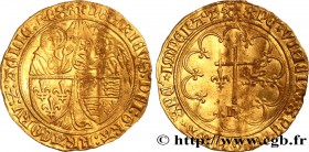HENRY VI OF LANCASTER
Type : Salut d'or 
Date : 06/09/1423 
Date : n.d. 
Mint name / Town : Le Mans 
Metal : gold 
Millesimal fineness : 1000 ‰...