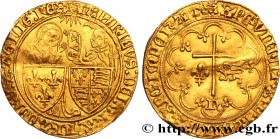 HENRY VI OF LANCASTER
Type : Salut d'or 
Date : 06/09/1423 
Date : n.d. 
Mint name / Town : Rouen 
Metal : gold 
Millesimal fineness : 1000 ‰
D...