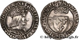 FRANCIS I
Type : Demi-teston, 13e type 
Date : (1527-1528) 
Date : n.d. 
Mint name / Town : Lyon 
Metal : silver 
Millesimal fineness : 898 ‰
D...