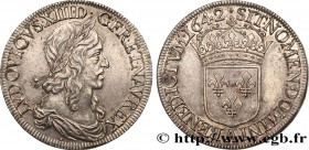 LOUIS XIII
Type : Écu d’argent, 2e type, 1er poinçon de Warin 
Date : 1642 
Mint name / Town : Paris, Monnaie du Louvre 
Quantity minted : 34500 ...