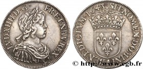 LOUIS XIV "THE SUN KING"
Type : Demi-écu à la mèche courte 
Date : 1643 
Mint name / Town : Paris, Monnaie du Louvre 
Quantity minted : 344201 
M...