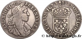LOUIS XIV "THE SUN KING"
Type : Demi-écu au buste juvénile, 3e type 
Date : 1673 
Mint name / Town : Lyon 
Quantity minted : 60669 
Metal : silve...