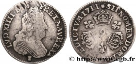 LOUIS XIV "THE SUN KING"
Type : Vingtième d'écu aux trois couronnes 
Date : 1711 
Mint name / Town : Rennes 
Quantity minted : 55200 
Metal : sil...
