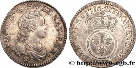 LOUIS XV THE BELOVED
Type : Demi-écu dit "vertugadin" 
Date : 1716 
Mint name / Town : Bourges 
Metal : silver 
Millesimal fineness : 917 ‰
Diam...