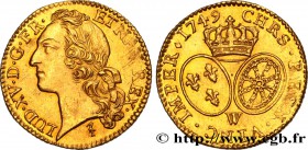 LOUIS XV THE BELOVED
Type : Louis d'or dit "au bandeau" 
Date : 1749 
Mint name / Town : Lille 
Quantity minted : 170700 
Metal : gold 
Millesim...