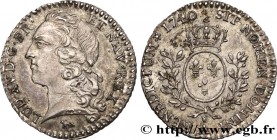 LOUIS XV THE BELOVED
Type : Vingtième d'écu dit "au bandeau" 
Date : 1740 
Mint name / Town : Paris 
Quantity minted : 26440 
Metal : silver 
Mi...