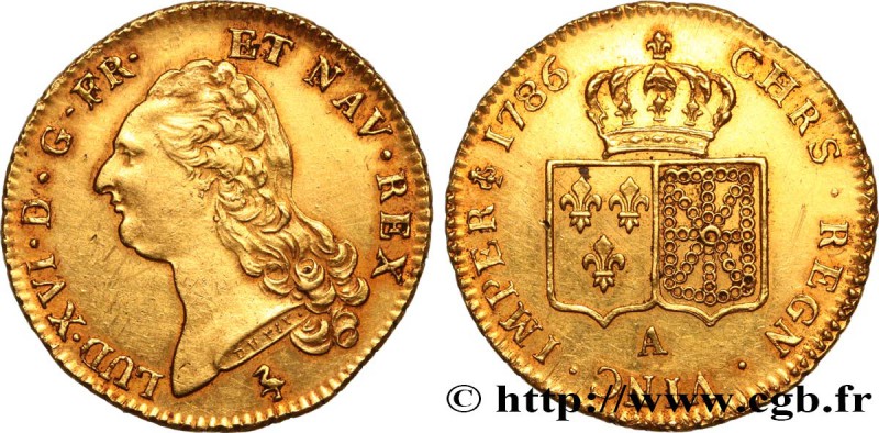 LOUIS XVI
Type : Double louis d'or dit "aux écus accolés" 
Date : 1786 
Mint ...