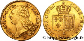 LOUIS XVI
Type : Double louis d’or dit "aux écus accolés" 
Date : 1786 
Mint name / Town : Bordeaux 
Quantity minted : 492022 
Metal : gold 
Mil...